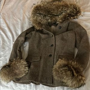 Duohtavuohta Luxury Brand Wool and Fur Coat
